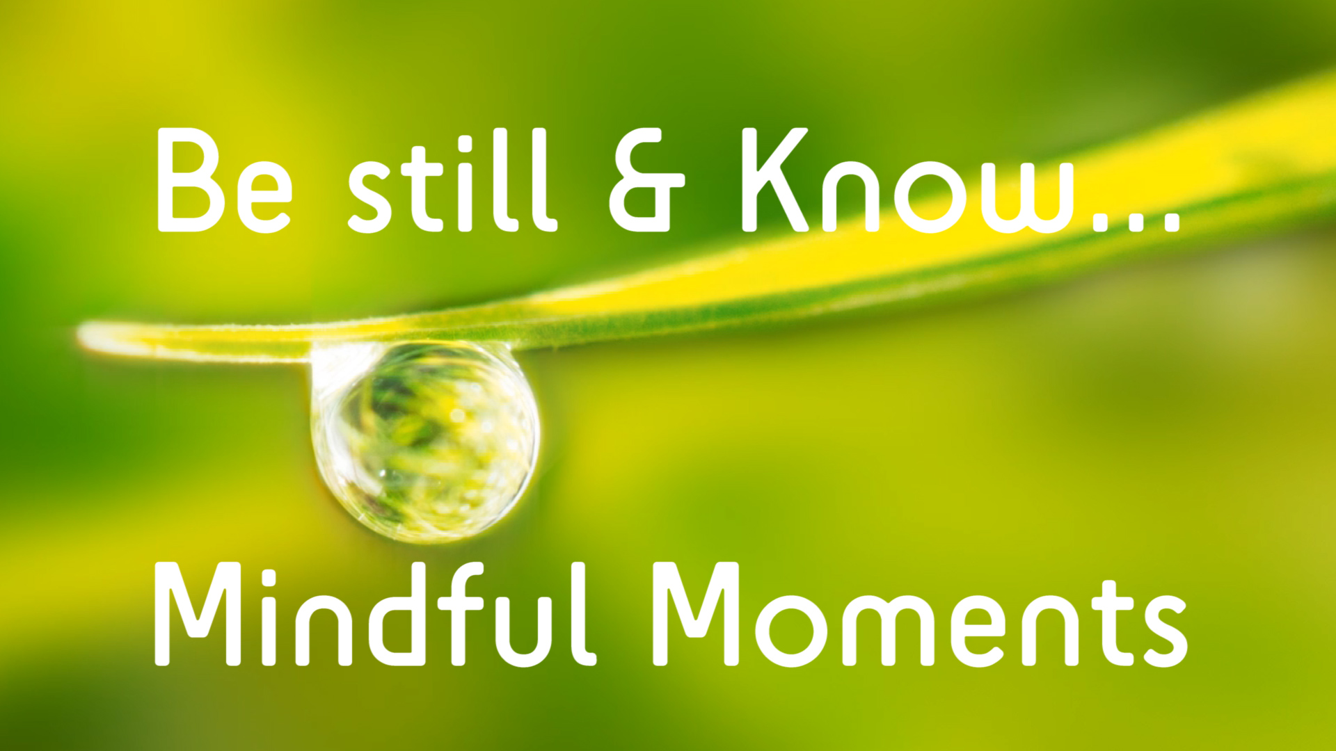 Screenshot of online video prayer series "Be Still and Know... Mindful Moments"